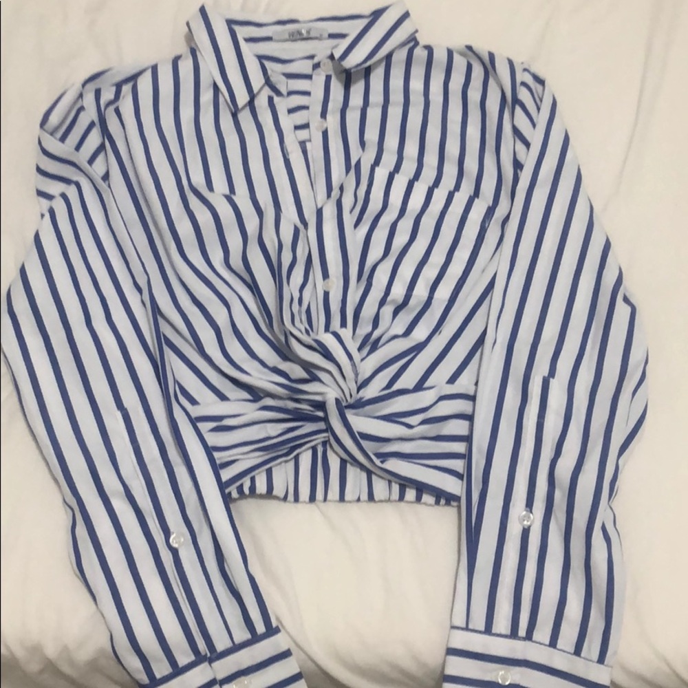 striped crop top